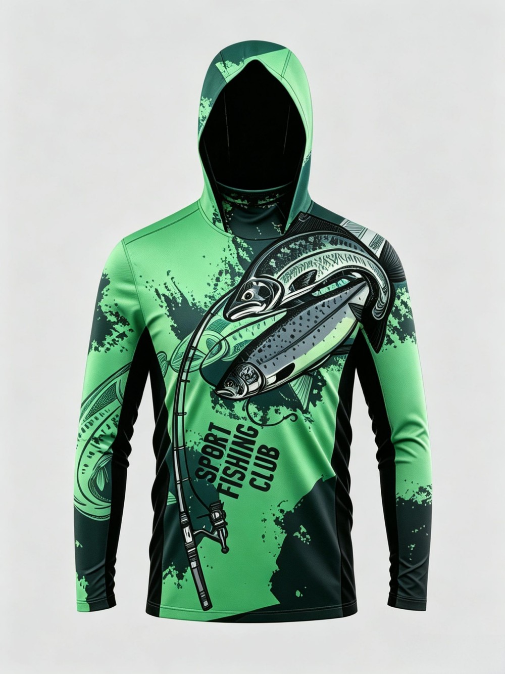 Camiseta de Pesca Masculina co - Fishing Mask Sun Protection avaliação e preço