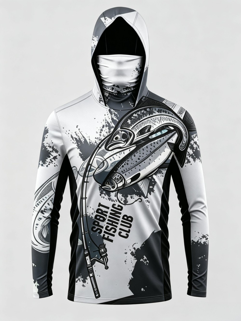 Camiseta de Pesca Masculina co - Fishing Mask Sun Protection avaliação e preço