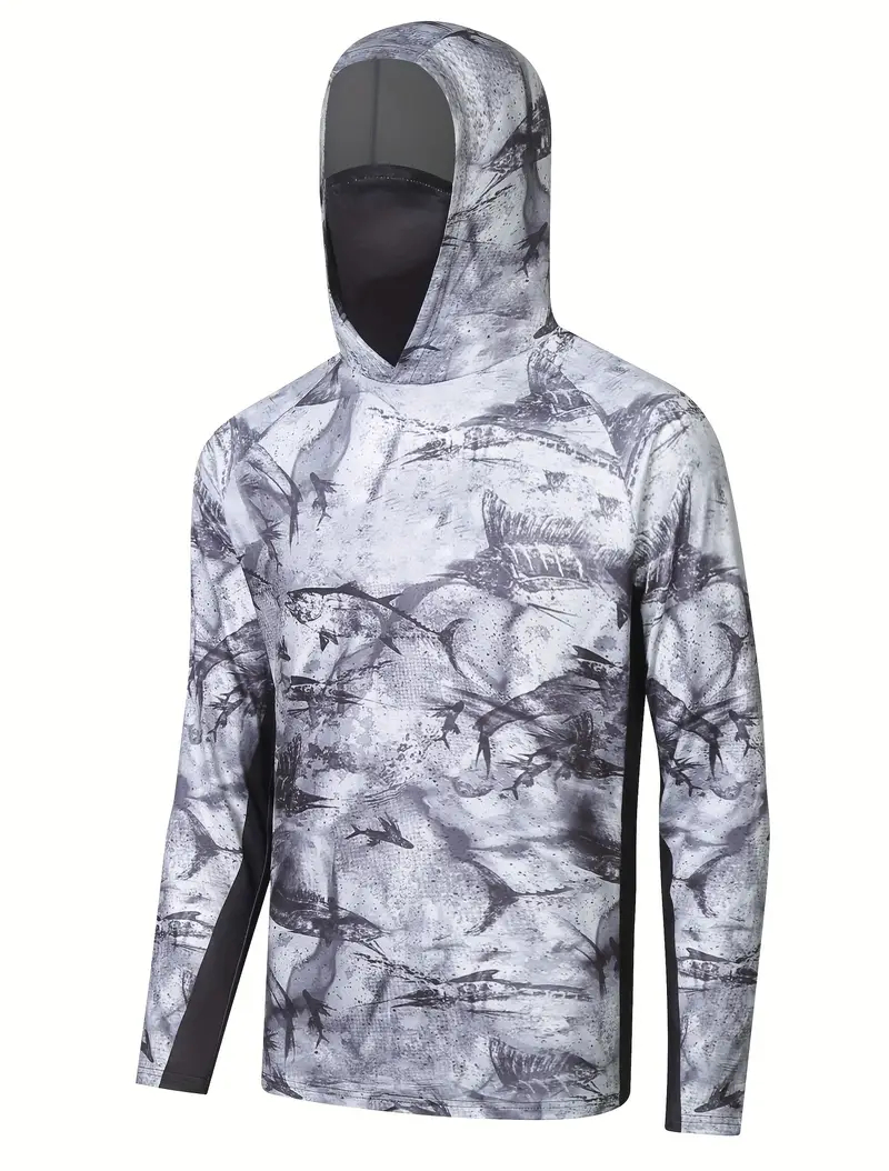 Camisa de Pesca Masculina com  - Fishing Mask Sun Protection avaliação e preço